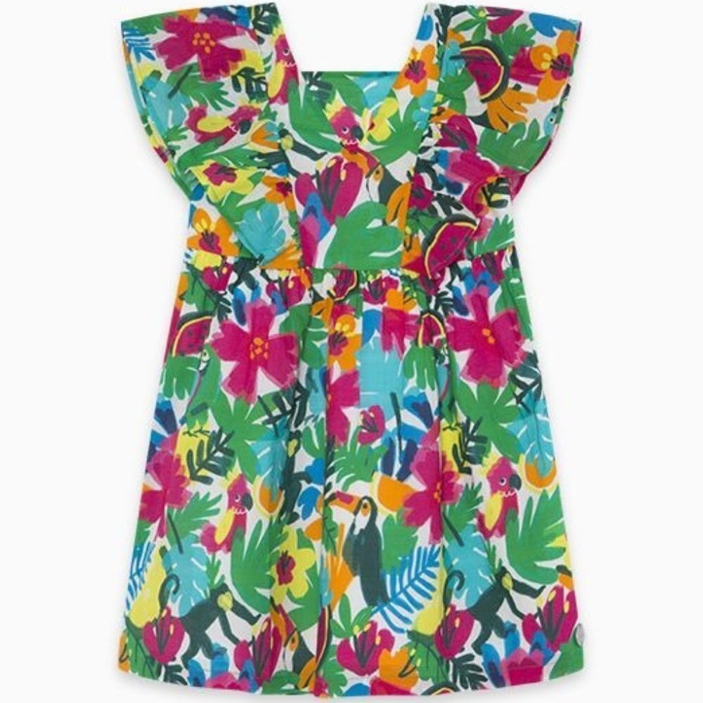 TUCTUC ALL OVER PRINT WOVEN DRESS
